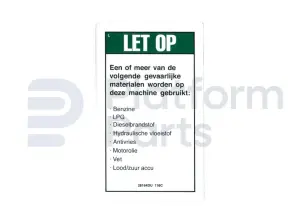 Decal, hazardous materials, Dutch