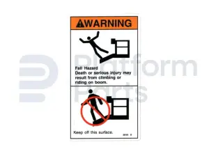 Decal, fall hazard