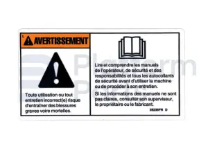 Decal, manual, French