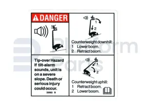 Pegatina, tilt alarm