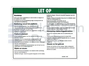 Decal, operating instructions, Dutch
