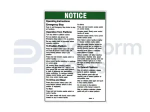 Decal, operating instructions