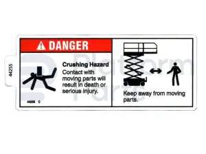 Decal, crushing hazard