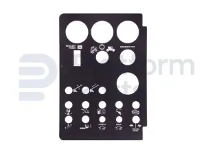 Pegatina, control debajo