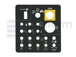 Decal, lower control, German