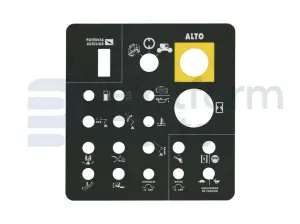 Decal, lower control, Spanish