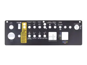 Pegatina, uso, caja de control, Español