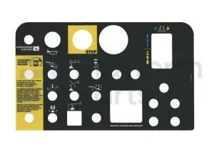 Pegatina, uso, caja de control, Italiano