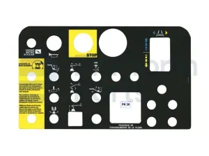 Decal, control, control box, Spanish
