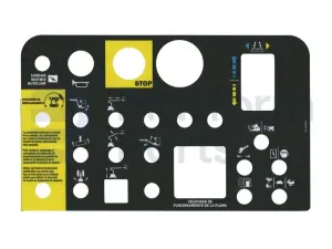 Decal, control, control box, Spanish