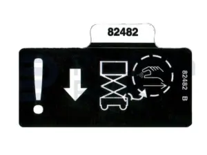 Decal, emergency down