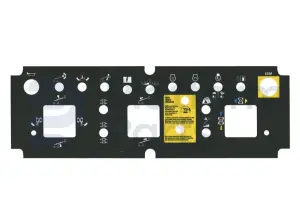 Pegatina, uso, caja de control