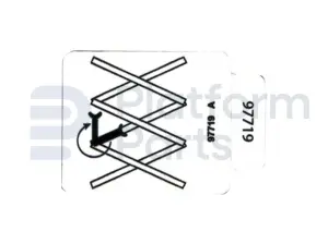 Decal, safety arm