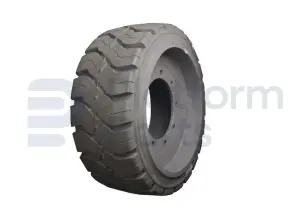 Non-marking wheel, rear