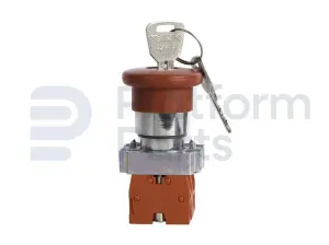 Emergency stop metal with key