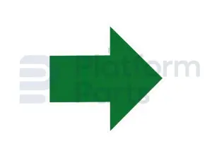 Decal, green arrow