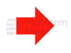 Decal, red arrow