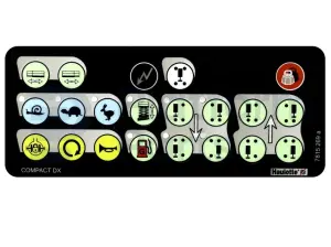Decal, control, control box (with hydr. extension)