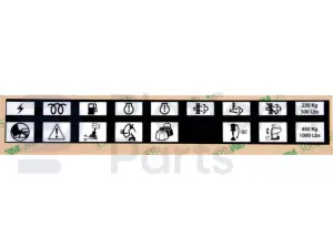Decal, control, control box