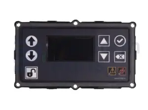 Electronic card, ground control, display