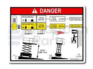 Decal, max capacity 230kg