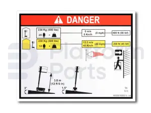 Decal, max capacity 230kg
