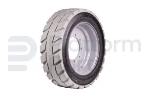Non-marking tire + rim, foamed
