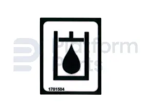 Decal, hydraulic oil