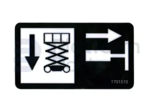 Decal, emergency down
