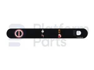 Pegatina, stop, caja de control