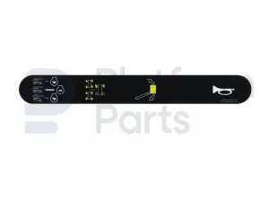Pegatina, claxon, caja de control