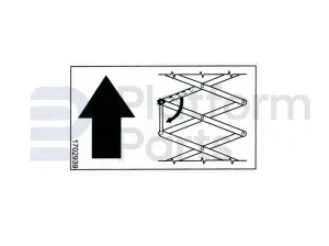 Decal, safety, scissor lift