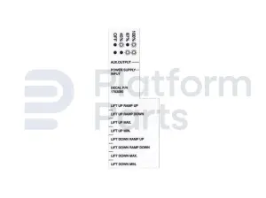 Decal, control card, lift