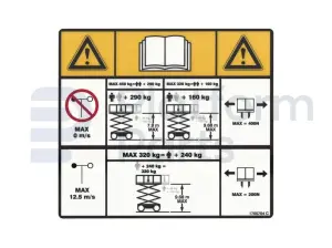 Decal, max capacity 320kg