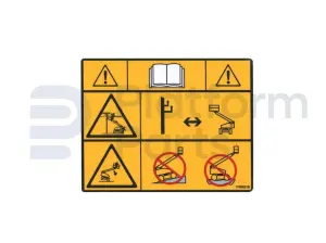 Decal, tipping-high voltage danger