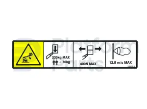Decal, 230KG, boom lift