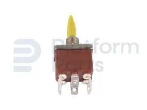 Toggle switch, ON-OFF-ON, DPDT