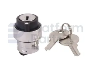 Switch, key, 3P spring return left or right to center, key removal from center