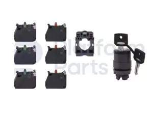 Switch, key, kit, 3P, 2P maintained+1P spring return left