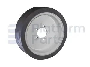 Non-marking wheel ('front'