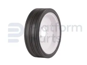 Non-marking wheel ('front'