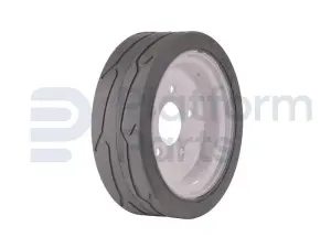 Non-marking wheel, grey ('front, with pattern'