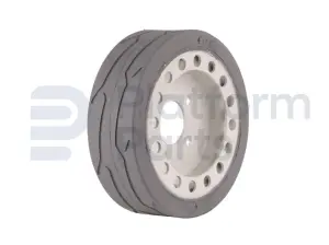 Non-marking wheel, grey ('rear, with pattern'