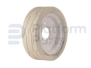 Non-marking wheel, white ('front, with pattern'
