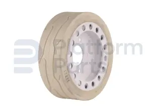 Non-marking wheel, white ('rear, with pattern'