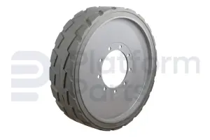 Non-marking wheel, rear