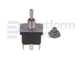 Toggle switch, (ON)-OFF-(ON), DPDT