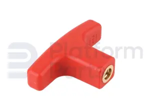 Emergency lowering cable, handle