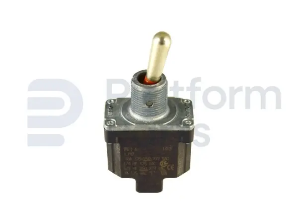 Toggle switch, (ON)-OFF, SPDT