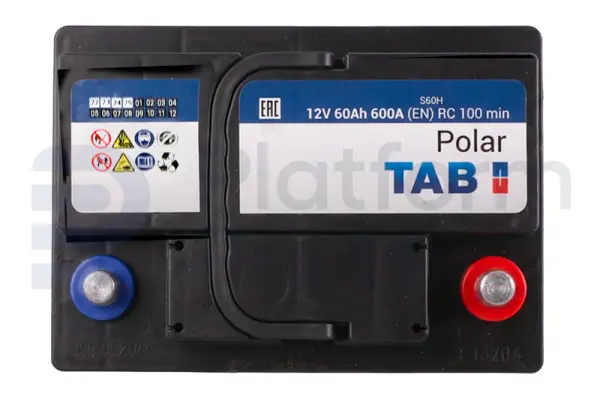 Starter battery, 12V, 60AH@20HR, 600A
